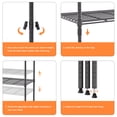 thumbnail image 4 of IZEUK 3-Tier Metal Shelving Unit for Home Kitchen Laundry Room, 17.7"W x 11.8"D x 26.3"H, 450 lbs, Grey, 4 of 9