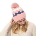 thumbnail image 1 of PEIXUN Grosse Maille Torsadée Doublée de Fausses Pompons, 1 of 4