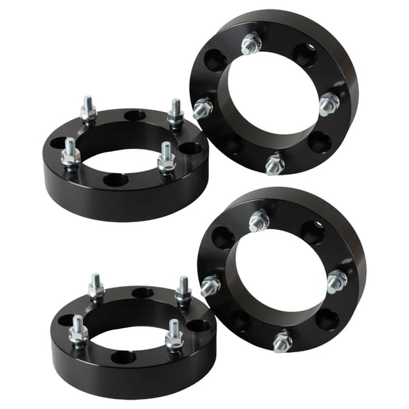 POLARPRA 4PCS Wheel Spacers 1.5 inch 4x137mm，10x1.25 Studs 110mm Hub Bore，without lip hub Black