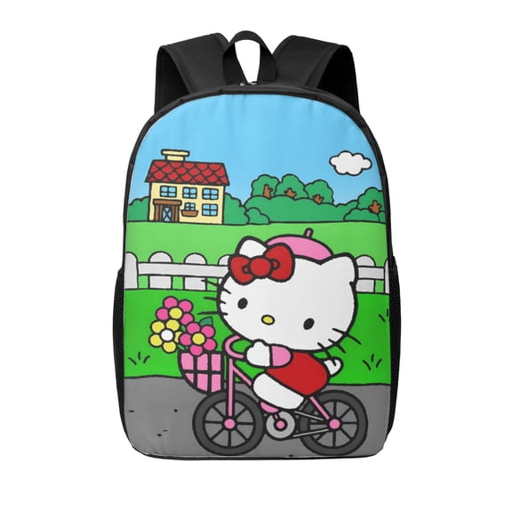 Hello Kitty Backpack Shoulder Bag For Men Women With Adjustable Padded Straps Daypack School College Travel Computer Casual Bookbag Unisex Laptop Lightweight Large Capacity Satchel Knapsack