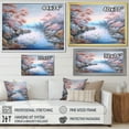 thumbnail image 4 of Designart "The Landscape Charm Of Lakes And Rivers In Liquid Art I" Landscape Lake River Floater Framed Canvas Art Print, 4 of 5