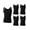 Black, variant on 5 Pack Slimming Body Shaper Compression Shirt, Men's Sculpting Vest Muscle Tank-Black-L