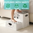 thumbnail image 4 of UNCLE WU Toddler Step Stool, Two-Step Kids Stool with Non-Slip Surface & Rubber Feet for Potty Training, Bathroom & Kitchen (Includes 2 Ducks/Stickers), 4 of 8