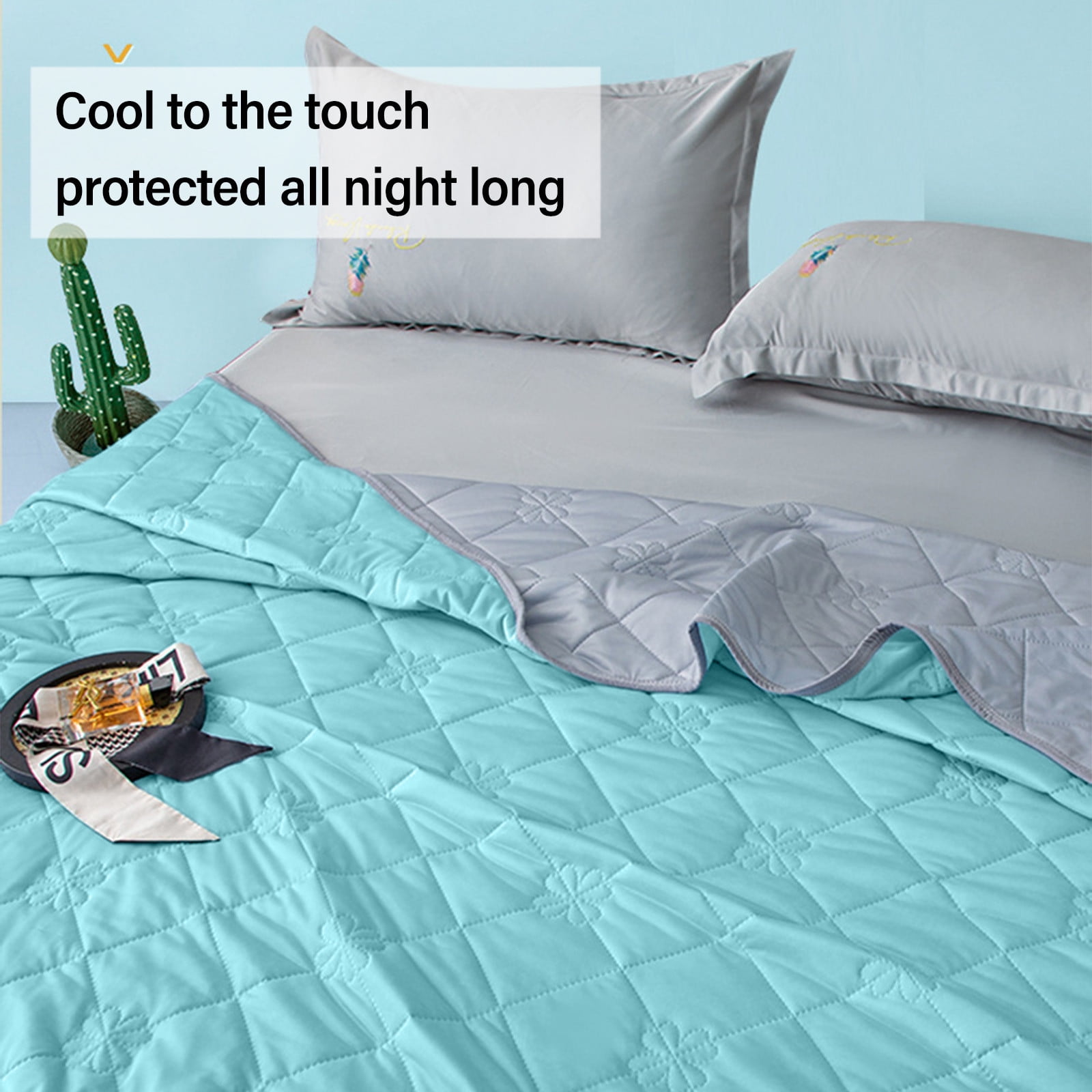 VBODN Quilt,Quilts for Queen Bed,Oversized King Quilt,Lightweight Quilt,Cooling Quilt,Suitable for Bed, Sofa, Camping,Cold Cinema Or Travel