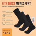 thumbnail image 5 of Unique Styles Asfoor Men’s Thermal Socks, Set of 3, Heated Winter Cold Weather Insulated Socks, Sizes 7–12, Black, 5 of 8