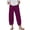 Purple, variant on WIZUTIZ Work Pants Women Classic Leisure Baggy Wide Leg Sweatpants Stretch Elastic High Waist 7/8 Length Dress Pants Solid Asymmetrical Cropped Sweatpants for Teen Girls Athletic Graduation Green