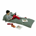 thumbnail image 3 of Modern Floor Pillow Lounger Cover, Geometrical Sketchy Abstract Image with Colorful Circles on Jade Green Backdrop, Nap Mat Printed Fabric Case for 5 Pillows, 88" x 36", Multicolor, by Ambesonne, 3 of 5