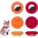 thumbnail image 1 of BRILLAR Soporte para collar de mascota Compatible con Airtag de silicona, 2 uds., naranja y rojo, 1 of 5