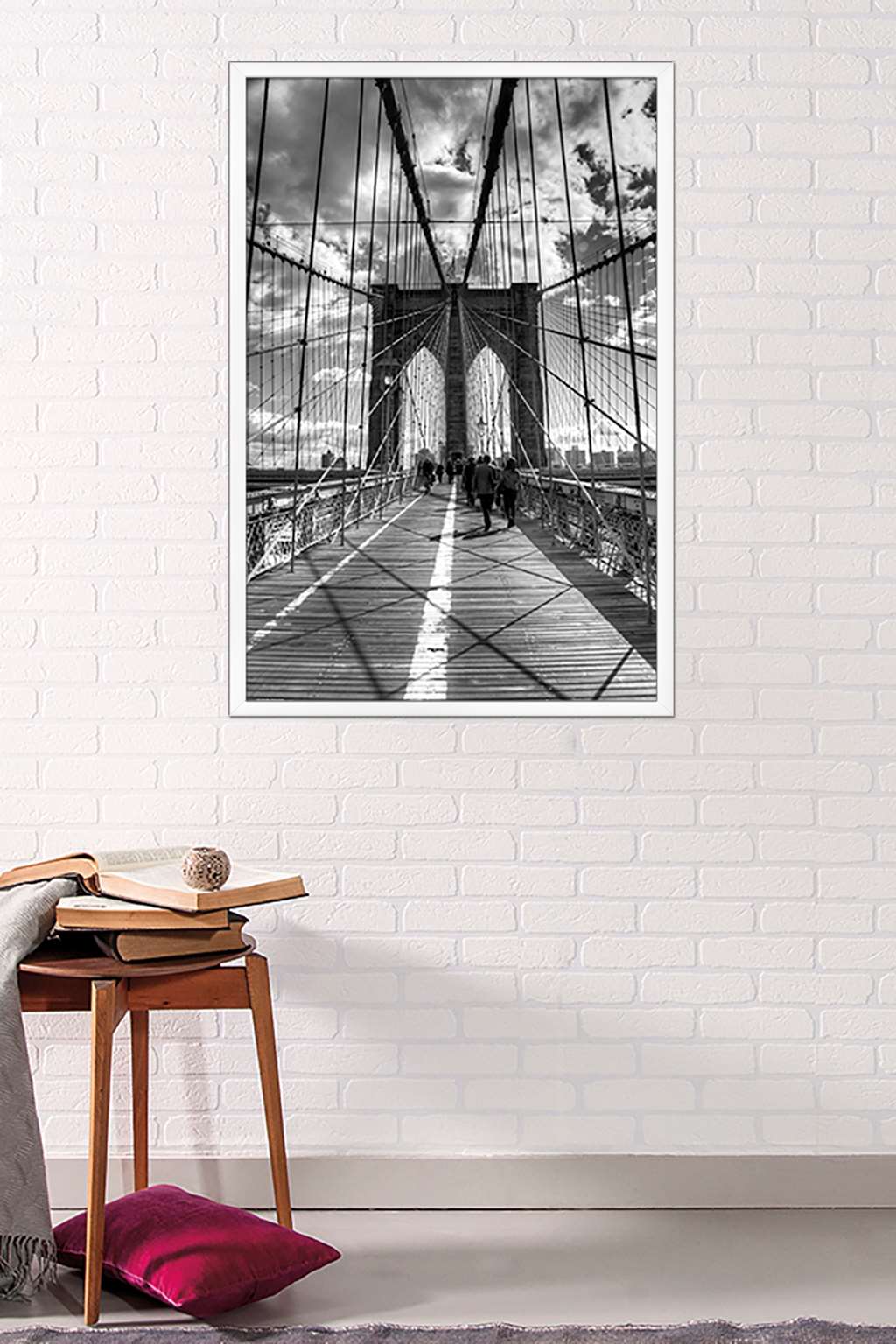 Chris Bliss - Brooklyn Bridge Wall Poster, 22.375" x 34", Framed