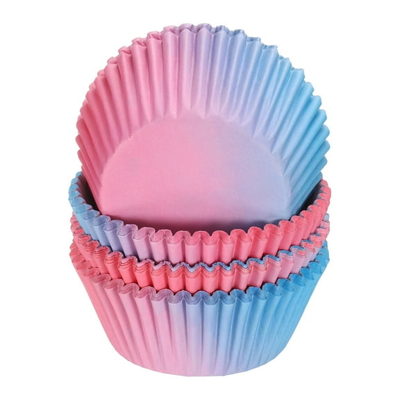 Uxcell 100 Count Cupcake Liners Cupcake Cups Standard Size Muffins Liners Papers Baking Cups Wrappers Greaseproof Pink Blue Gradient