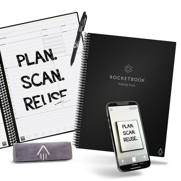 Cuaderno Rocketbook Fusion Plus Tamaño Carta Negro Infinito