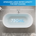 thumbnail image 3 of ANGELES HOME 67" Acrylic Freestanding Bathtub Contemporary Soaking Tub with Chrome Bathtub Drain and Groove overflow, 3 of 11
