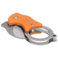 thumbnail image 2 of Cuchillo portátil de acero inoxidable con hoja de garra de águila, minicuchillo plegable para exteriores con llavero, color naranja, 2 of 9
