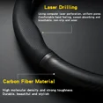 thumbnail image 2 of Universal Car Steering Wheel Cover, Carbon Fiber Leather, 3D Anti-Slip Stylish Car Accessory, 2 of 5