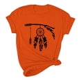 thumbnail image 4 of Dadaria Chemise Orange pour Femmes Hauts Manches Courtes T-Shirt Col Rond Attrape-Rêves d'Été Blouses TG, 4 of 6