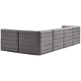 thumbnail image 3 of Meridian Furniture Quincy Grey Velvet Modular Sectional, 3 of 13