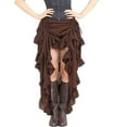 thumbnail image 3 of new autumn and winter women's hip-hop gothic punk retro pleated layered ruffle skirt-Black-L, 3 of 7