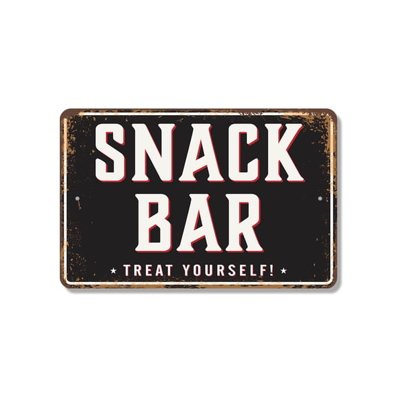Snack Bar Street 10 Inch x 14 Inch Novelty Plastic Sign Open For Cravings Durable Weatherproof UV Protected Perfect for Kitchens Cafes Stands Fun Gift for Families Hosts Foodies Crafted