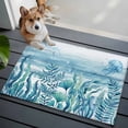 thumbnail image 3 of Turquoise Jellyfish Coastal Entryway Rug 2'x3'&nbsp; Non Slip Front Door Mats, Summer Ocean Seaweed Wooden Entrance Rugs Indoor Outdoor Carpet, Washable Floor Mats Small Area Rug for Bedroom Kitchen, 3 of 8
