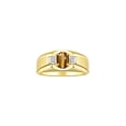 thumbnail image 1 of RYLOS Men's Rings 14K Yellow Gold Classic 7X5MM Oval Gemstone & Diamond Ring Tiger Eye November Birthstone Rings For Men, Gold Rings Size 10, 1 of 7