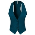 thumbnail image 3 of MixMatchy Women's Economy Dressy 3 Button Versatile Racerback Tuxedo Suit Vest Waistcoat, 3 of 5