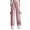 Pink, variant on ABATAB Womens Cargo Pants Baggy High Waist Solid Color Pants Casual Drawstring Lightweight Trendy Streetwear Pants with Pockets