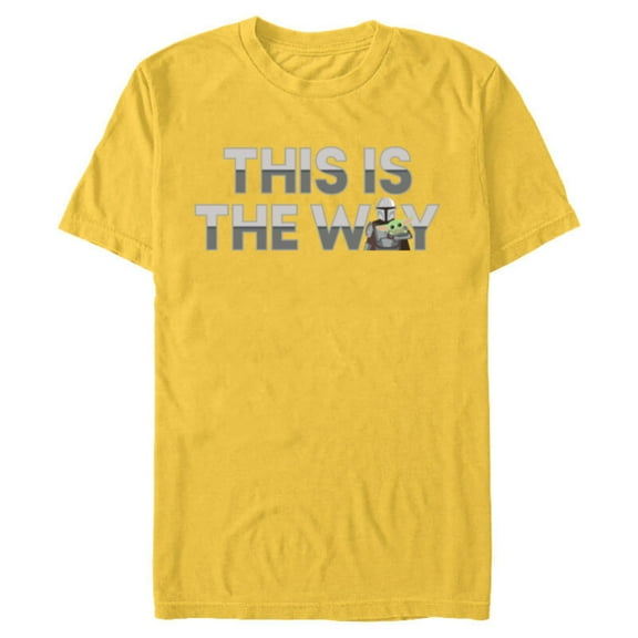 Star Wars The Mandalorian Mando & the Child This Is The Way - Short Sleeve Blended T-Shirt for Adults - Customized-Yellow