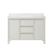 Martha Stewart Hudson 48 in. Vanity from Perry St. Collection in White Picket Fence finish