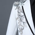 thumbnail image 6 of Elegant Men's Embroidered Tuxedo Set with Intricate Beads Designs 2 Piece Formal Suit Blazer Jacket Pants Wedding Party Fashion, 6 of 8