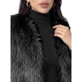 thumbnail image 5 of INSPIRE CHIC Women's Faux Fur Vest Sleeveless Open Front Cardigan Fuzzy Coat Winter Soft Waistcoat Jacket Outwear Small Black, 5 of 6