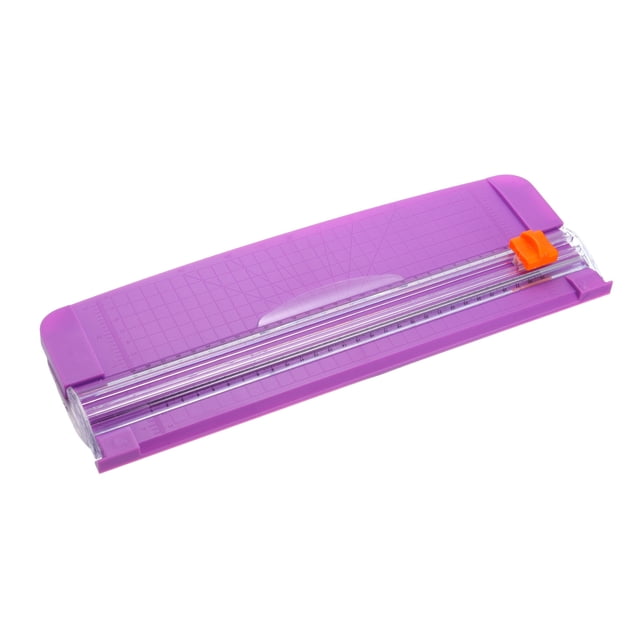 Unique Bargains 12 Inch Paper Cutter, A4 Size Portable Paper Trimmer Slicer Scrapbooking Tool with Cutter Head Blade, Purple