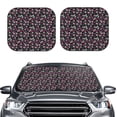 thumbnail image 2 of Balery Daisies Flowers Parasol para parabrisas de coche de 2 piezas | Parasol plegable para parabrisas delantero de coche para la mayoría de sedanes-Small, 2 of 6