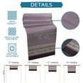 thumbnail image 6 of Purple Floral Table Runner 36 Inches, Modern Farmhouse Leaves Brown Striped Bed Runner Dresser Scarves Tabletop for Indoor Outdoor Parties/Ceremony/Banquet, 13"x 36", 6 of 9