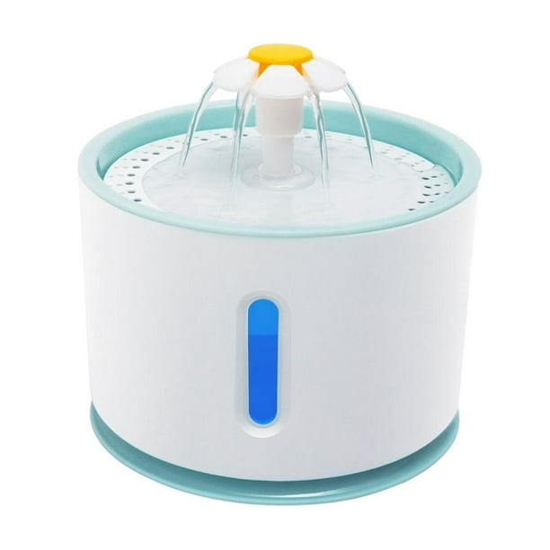 Bebedero eléctrico automático para mascotas con capacidad de 2,4 l para perros y gatos con cuenco LED para mascotas, dispensador de agua potable, filtro de bebida seguro Xemadio 2030197-1