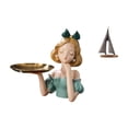 thumbnail image 1 of Bandeja para llaves de resina con forma de niña, estatua de caramelos, bandeja para guardar llaves, escultura de , construcción de resina multiu, 1 of 8