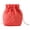 Red, variant on Large Floral Drawstring Makeup Bag, Aesthetic Quilted Cotton Toiletry Organizer Bag for Women Travel Work Party (Red)