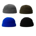 thumbnail image 2 of Baohd 4 Pcs Chapeaux Tricotés Mode Bonnet Brodé Doux Rétro Hip Hop pour Camping Extérieur Type 1 Type 5, 2 of 6