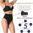 thumbnail image 4 of Ilfioreemio Thong Shapewear for Women Tummy Control Thong Girdle Panties Underwear Body Shaper, 4 of 6