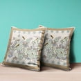 thumbnail image 4 of Amrita Sen Honeybee on Flower Throw Pillow with Removable Cover in Green Brown 16x16, 4 of 5