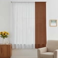 thumbnail image 3 of Boho Brown Leather Texture Sheer Curtains 84 Inches Long, Modern Black Striped Light Filering Curtains, Breathable Simi Curtain Privacy Drapes for Living Room Bedroom Lightweight Window Treatment, 3 of 9