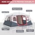thumbnail image 4 of Ktaxon Family Camping Tent 10 Person Tent Waterproof  Windproof with Divided Curtain for Separated 2 Rooms with Carry Bag Outdoor, 4 of 13