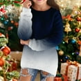 thumbnail image 2 of GiLiling Girls Loose Fluffy Fuzzy Sweater, Fall Winter Crew Neck Long Sleeve Top, Cozy Trendy Kids Shirt, Casual Cute Outfit for Teens (Navy, 15-16 Years), 2 of 5