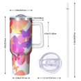 thumbnail image 2 of Butterfly Gift 40oz Tumbler with Handle and Straw, Large Capacity Travel Cup for Hot & Cold Drinks, Double Walled Vacuum Insulated Cup, Butterfly Lover Birthday Gifts for Women Girls, 2 of 6