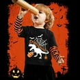 thumbnail image 2 of POPTEM Halloween Shirts for Kids Glow in the Dark Dinosaur Long Sleeve Tee Fall Clothes 6T, 2 of 7