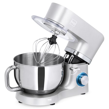 Best Choice Products 6.3qt 660W 6-Speed Multifunctional Tilt-Head Stainless Steel Kitchen Stand Mixer with 3 Mixing Attachments, Scraper Spatula, Splash Guard, (Stand Mixer Best Price)