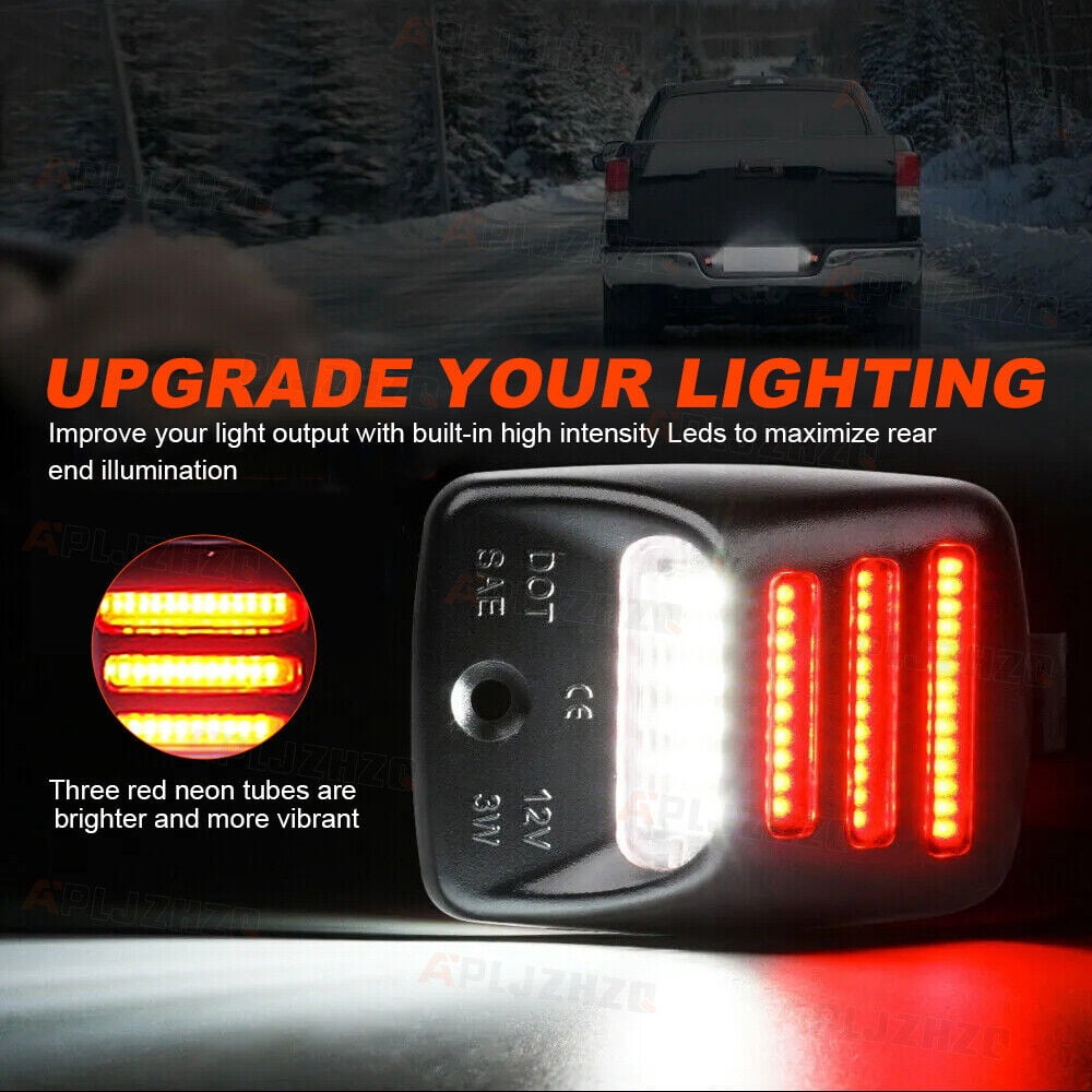For Toyota Tacoma Tundra 2005-2015 LED License Plate Light Rear Bumper Lamp Pack of 2