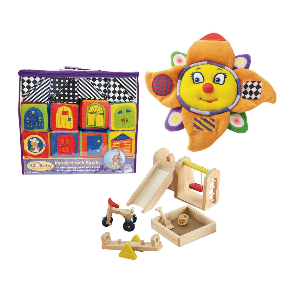 Mozlly Value Pack Small World Toys IQ Baby Knock Knock Soft Building