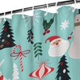 thumbnail image 3 of Blue Christmas Santa and Snowman Pattern Shower Curtain 84"x72" ,Bathroom Decorative Shower Curtains Set with 12 Hooks,Modern Waterproof Washable Shower Curtain, 3 of 6