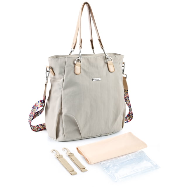 Bolso de hombro único Insular 10084 Bolsa de pañales multifuncional Mochila impermeable de nailon para bebé con 9 bolsillos independientes Diseño de compartimento interno Ligero y portátil