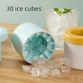 thumbnail image 2 of 3D Upgraded Silicone Ice Cube Tray with Easy Release - 30 Cubes, Leak-Proof & Space-Saving for Freezer, RV, Office - BPA-Free Fast Ice Maker for Drinks, Cocktails, Party (Includes Travel Ice Bucket), 2 of 8